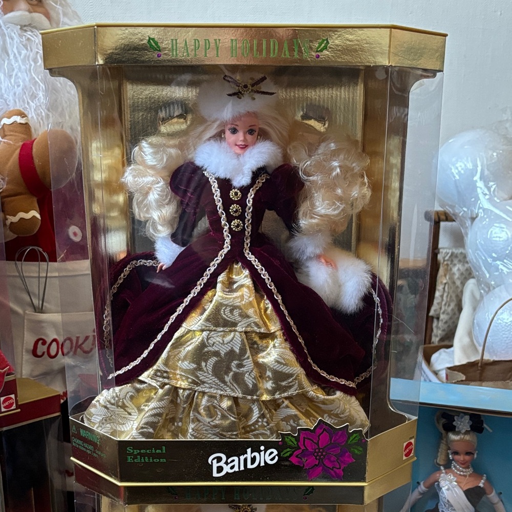 Barbie Burgundy and Gold Holiday Collector Doll